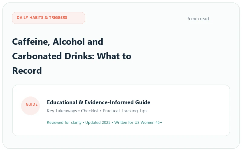 Caffeine, Alcohol and Carbonated Drinks: What to Record