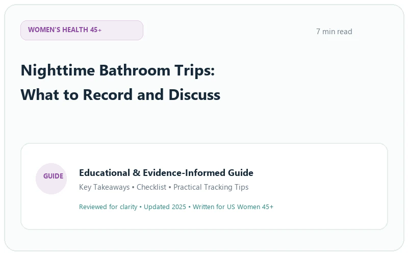 Nighttime Bathroom Trips: What to Record and Discuss