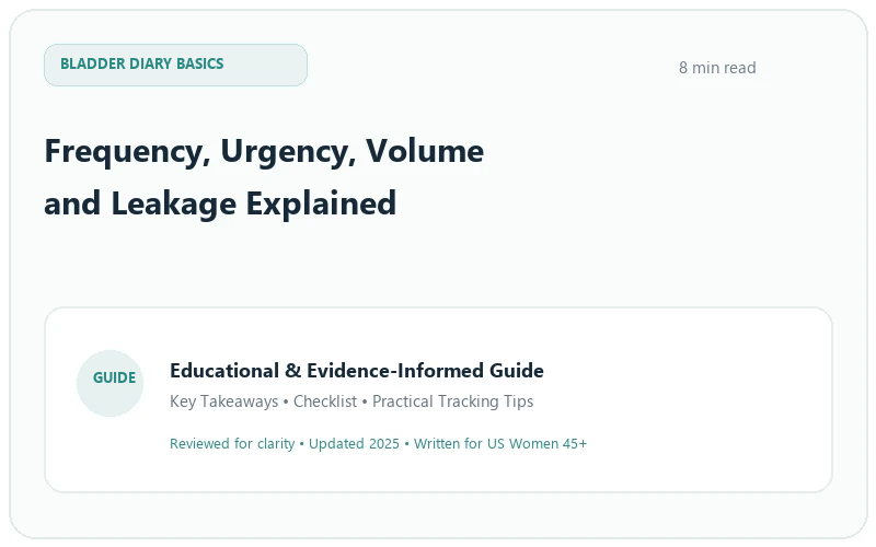 Frequency, Urgency, Volume and Leakage: What Each Entry Means