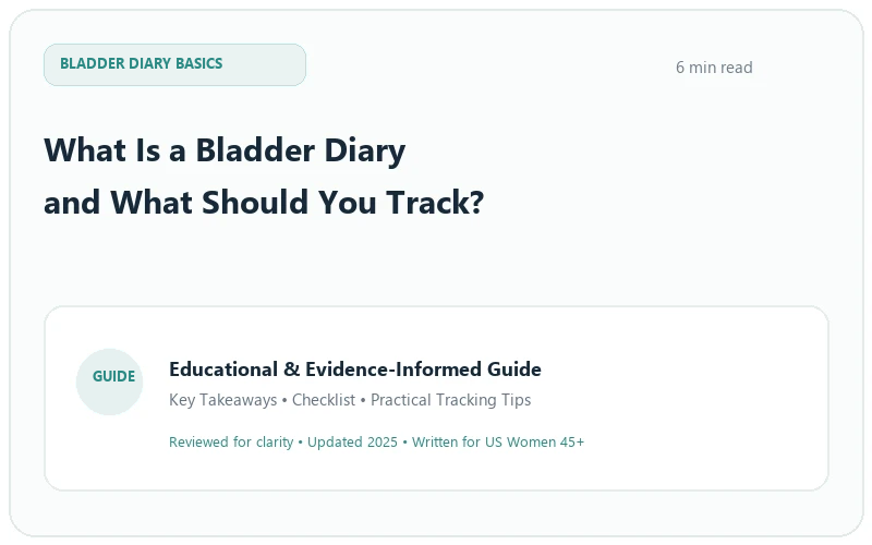 What is a bladder diary featured cover